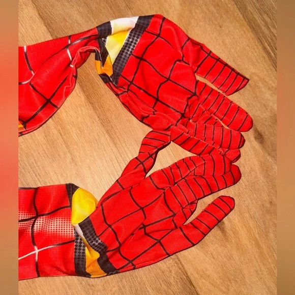 SPIDER-MAN BODYSUIT COSTUME COSPLAY HALLOWEEN MASK DRESS UP SIZE 8 - Picture 3 of 6